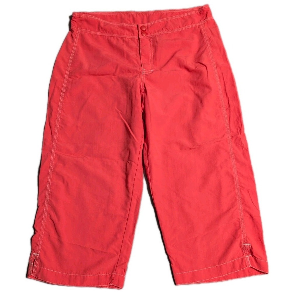 LL Bean Supplex Nylon Capris Women's Size 10 Pink Outdoor Hiking Cropped Pants